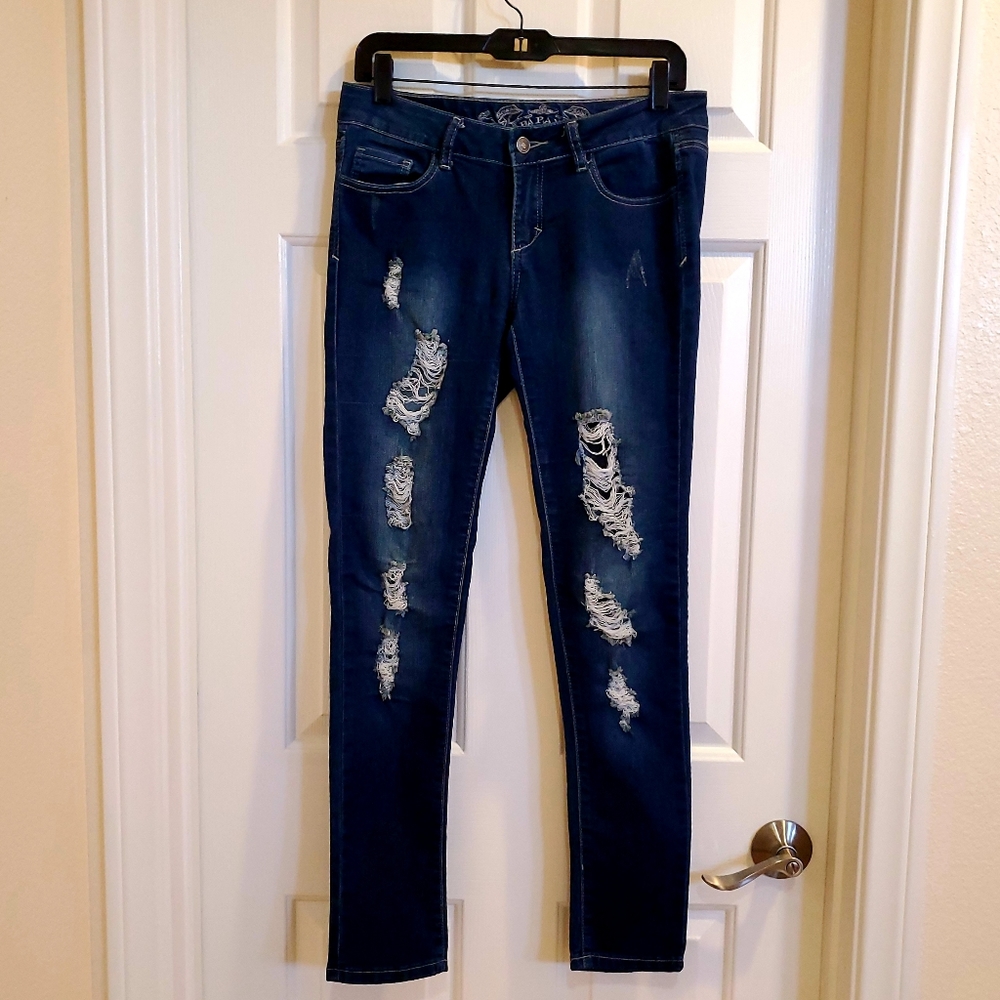 Distressed Papaya Jeans